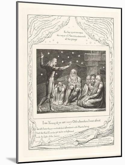 I Am Young and Ye are Very Old Wherefore I Was Afraid, 1825-William Blake-Mounted Giclee Print