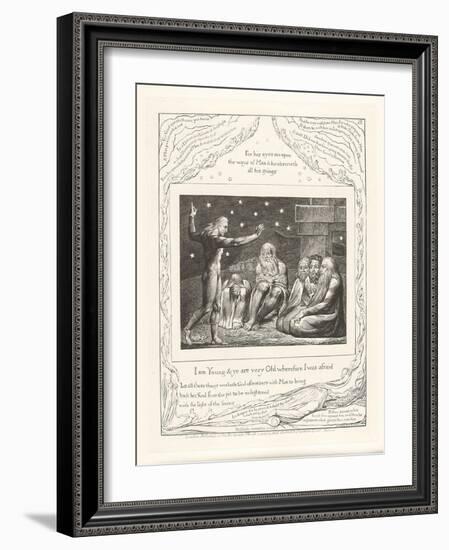 I Am Young and Ye are Very Old Wherefore I Was Afraid, 1825-William Blake-Framed Giclee Print