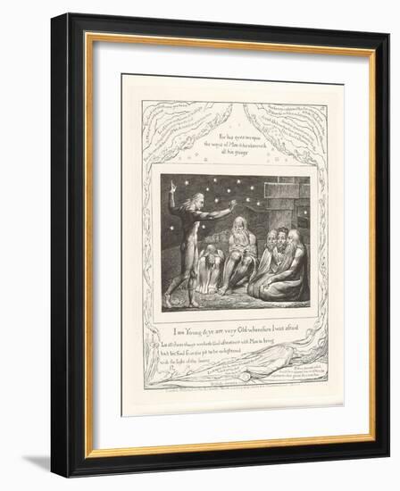 I Am Young and Ye are Very Old Wherefore I Was Afraid, 1825-William Blake-Framed Giclee Print