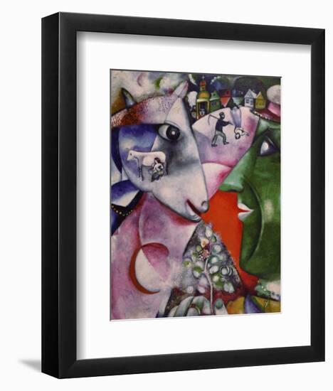 I and the Village, 1911-Marc Chagall-Framed Art Print