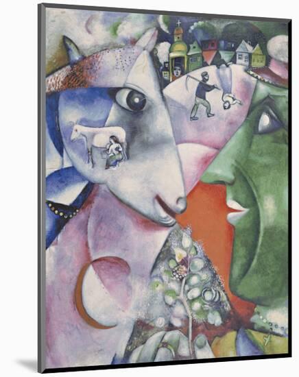 I and the Village, 1911-Marc Chagall-Mounted Art Print