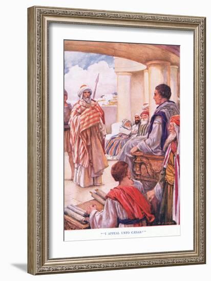 "I Appeal Unto Caesar"-Arthur A. Dixon-Framed Giclee Print