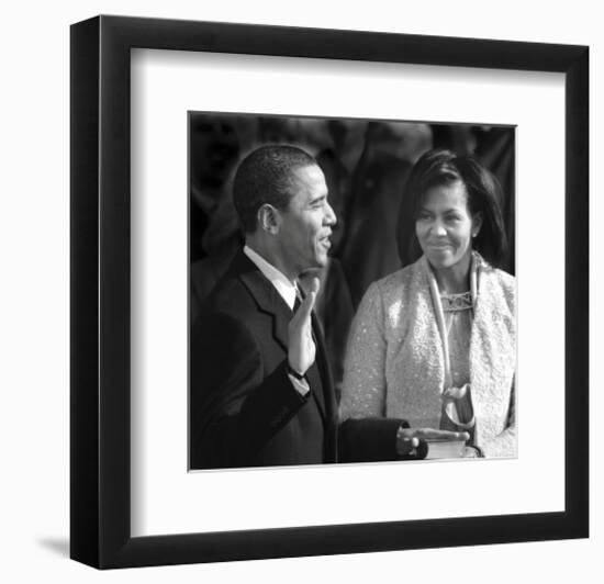 I, Barack Hussein Obama...-Celebrity Photography-Framed Art Print