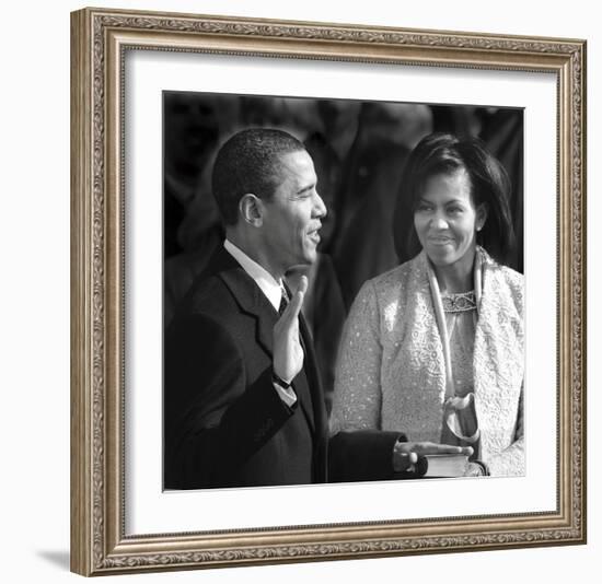 I, Barack Hussein Obama...-Celebrity Photography-Framed Art Print