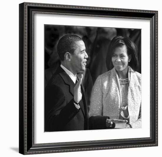 I, Barack Hussein Obama...-Celebrity Photography-Framed Art Print