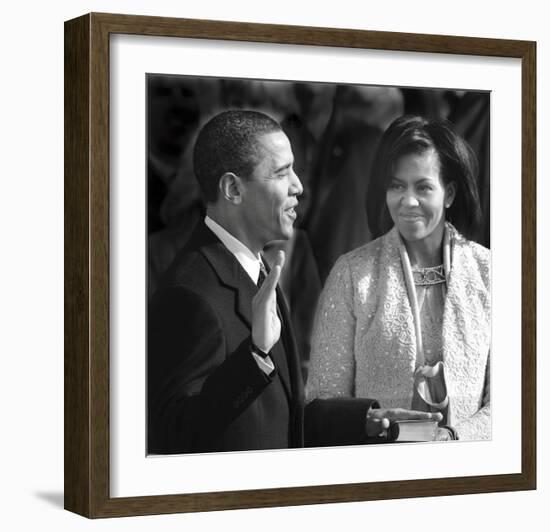 I, Barack Hussein Obama...-Celebrity Photography-Framed Art Print