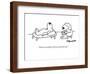 "I bark at everything. Can't go wrong that way." - New Yorker Cartoon-Charles Barsotti-Framed Premium Giclee Print
