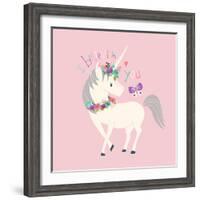 I Believe in You Unicorn-Heather Rosas-Framed Art Print
