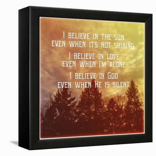 I Believe Main-Vintage Skies-Framed Premier Image Canvas