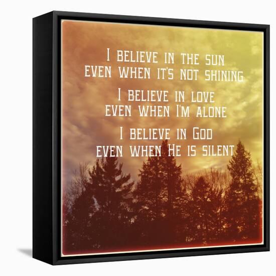 I Believe Main-Vintage Skies-Framed Premier Image Canvas