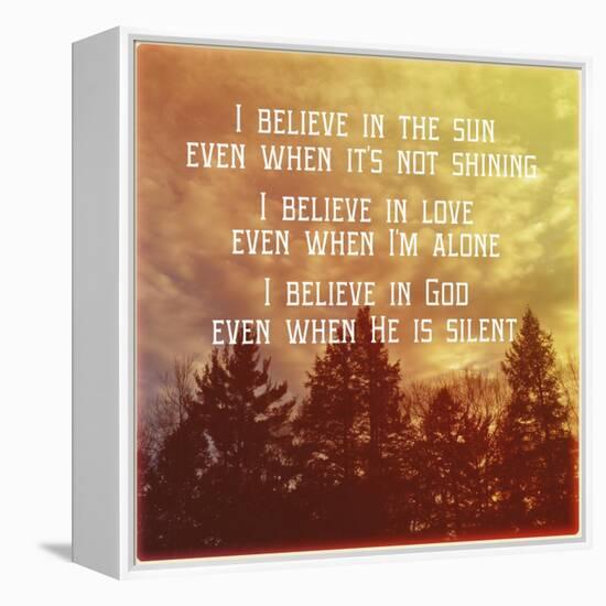 I Believe Main-Vintage Skies-Framed Premier Image Canvas