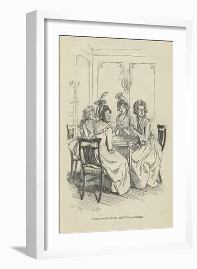 I can answer for it, said Mrs Jennings, 1896-Hugh Thomson-Framed Giclee Print