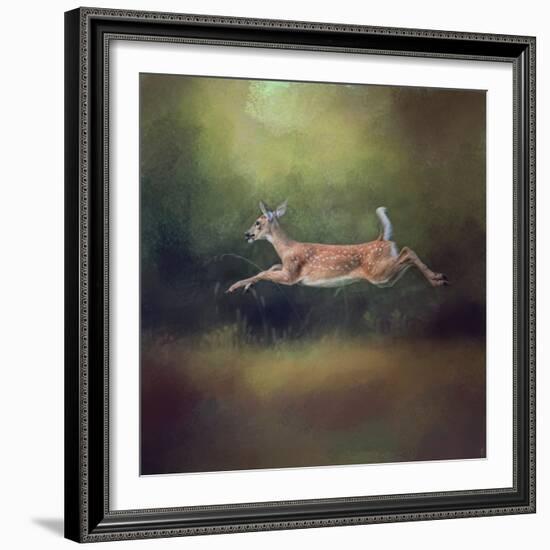 I Can Fly White Tailed Fawn-Jai Johnson-Framed Giclee Print