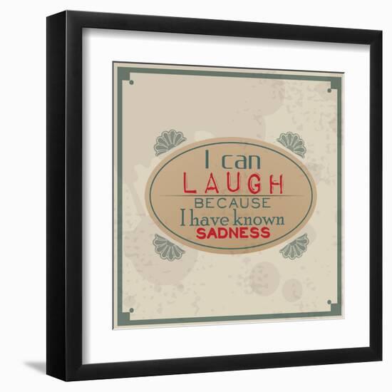 I Can Laugh Because I Know Sadness-maxmitzu-Framed Art Print