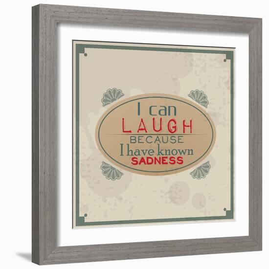 I Can Laugh Because I Know Sadness-maxmitzu-Framed Art Print