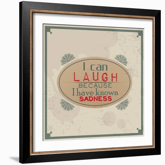 I Can Laugh Because I Know Sadness-maxmitzu-Framed Art Print