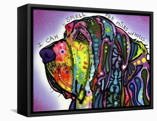 I Can Smell (Bloodhound)-Dean Russo-Framed Premier Image Canvas