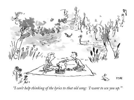 I Can T Help Thinking Of The Lyrics To That Old Song I Want To Sex You New Yorker Cartoon Premium Giclee Print Pat Byrnes Art Com I Can T Help Thinking Of The Lyrics To That Old Song I Want To Sex You New Yorker Cartoon Premium Giclee Print Pat Byrnes Art Com