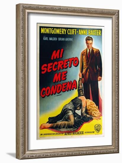 I Confess, Argentine Movie Poster, 1953-null-Framed Art Print