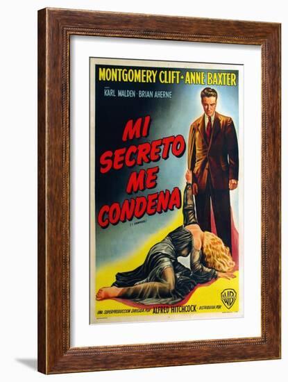 I Confess, Argentine Movie Poster, 1953-null-Framed Art Print