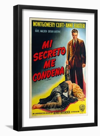 I Confess, Argentine Movie Poster, 1953-null-Framed Premium Giclee Print