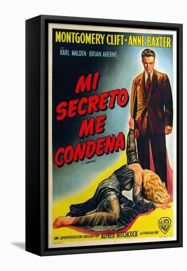 I Confess, Argentine Movie Poster, 1953-null-Framed Stretched Canvas