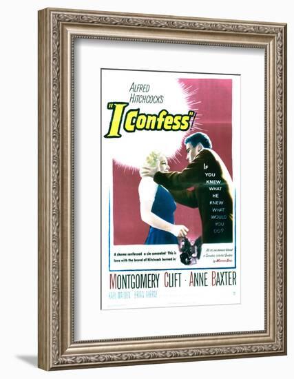 I Confess - Movie Poster Reproduction-null-Framed Photo