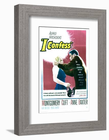 I Confess - Movie Poster Reproduction-null-Framed Photo