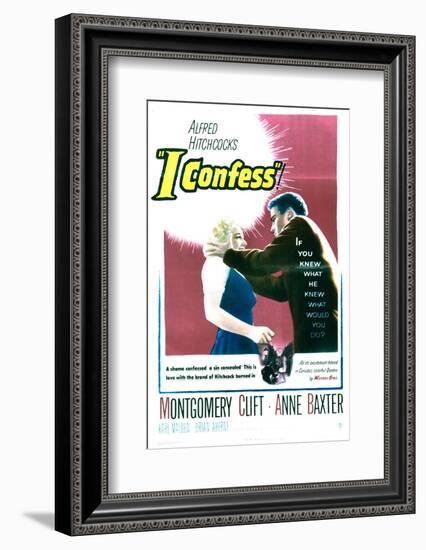 I Confess - Movie Poster Reproduction-null-Framed Photo