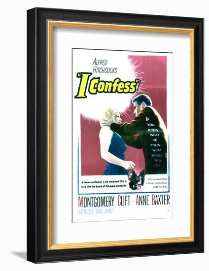 I Confess - Movie Poster Reproduction-null-Framed Photo