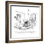 "I'd just like to know what in hell is happening, that's all!  I'd like to?" - New Yorker Cartoon-George Booth-Framed Premium Giclee Print