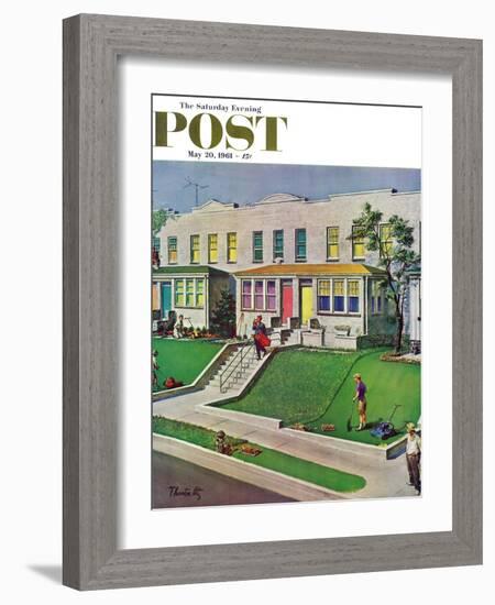 "I'd Rather Be Golfing," Saturday Evening Post Cover, May 20, 1961-Thornton Utz-Framed Giclee Print