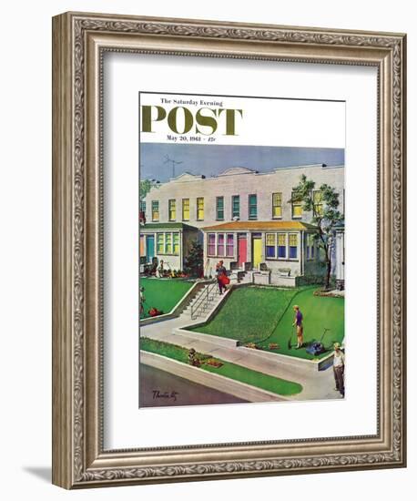 "I'd Rather Be Golfing," Saturday Evening Post Cover, May 20, 1961-Thornton Utz-Framed Giclee Print