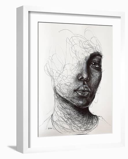 I’D Really Luv to Break Your Heart, C.2021 (Pen on Paper)-Blake Munch-Framed Giclee Print