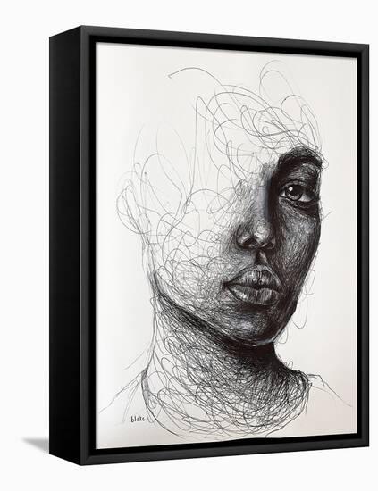 I’D Really Luv to Break Your Heart, C.2021 (Pen on Paper)-Blake Munch-Framed Premier Image Canvas