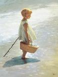 Young Girl on a Beach-I Davidi-Stretched Canvas
