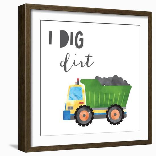 I Dig Dirt V2-Jennifer McCully-Framed Art Print