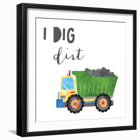 I Dig Dirt V2-Jennifer McCully-Framed Art Print