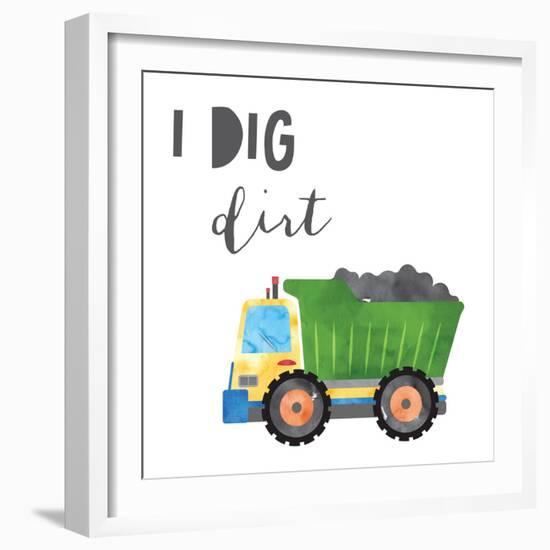 I Dig Dirt V2-Jennifer McCully-Framed Art Print