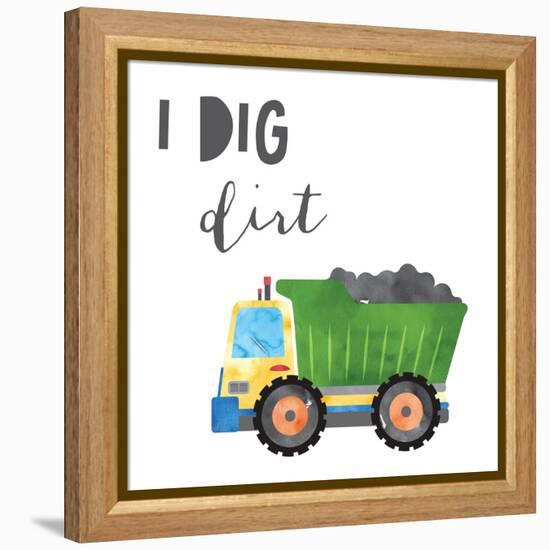 I Dig Dirt V2-Jennifer McCully-Framed Stretched Canvas