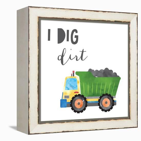 I Dig Dirt V2-Jennifer McCully-Framed Stretched Canvas