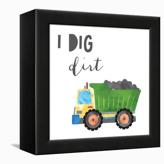 I Dig Dirt V2-Jennifer McCully-Framed Stretched Canvas