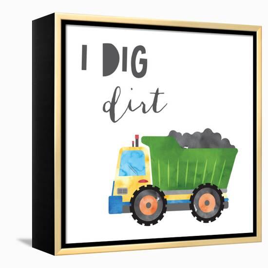 I Dig Dirt V2-Jennifer McCully-Framed Stretched Canvas