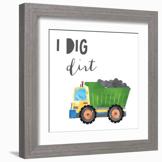 I Dig Dirt V2-Jennifer McCully-Framed Art Print