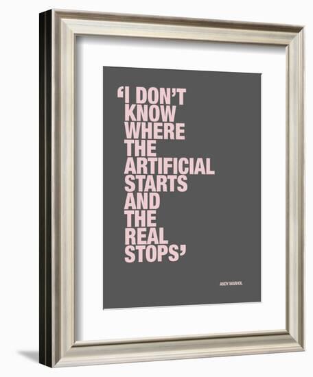 I don’t know where the artificial starts and the real stops-null-Framed Art Print