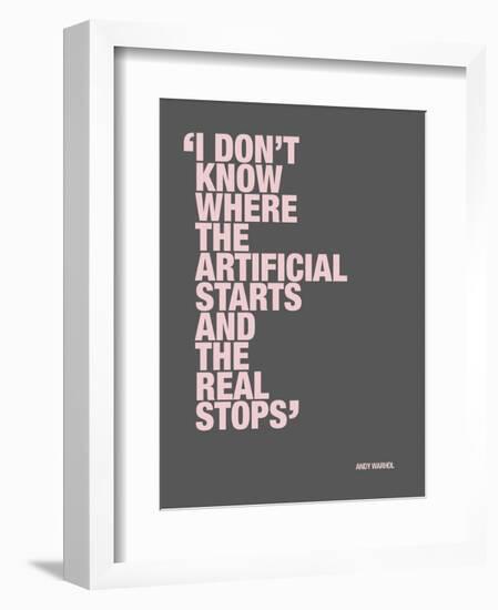 I don’t know where the artificial starts and the real stops-null-Framed Art Print