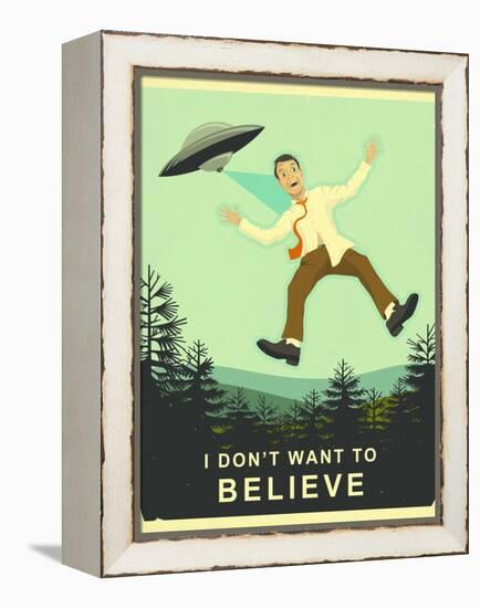 I Don’t Want to Believe-Jazzberry Blue-Framed Stretched Canvas