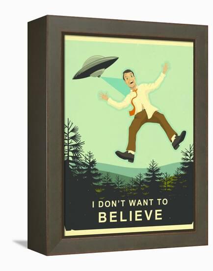 I Don’t Want to Believe-Jazzberry Blue-Framed Stretched Canvas