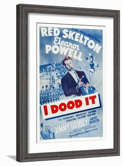 I Dood It, Jimmy Dorsey, Red Skelton, Eleanor Powell, 1943-null-Framed Art Print