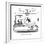 "I feed the cat nothing but veggies." - New Yorker Cartoon-George Booth-Framed Premium Giclee Print